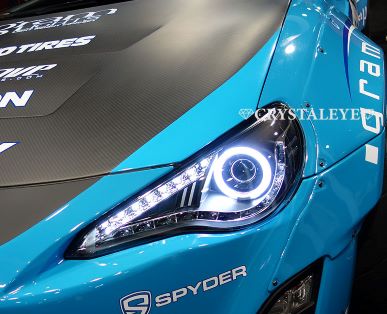 CRYSTALEYE 86 / BRZ Turn signal LED built-in CCFL squid ring projector headlight V1 (black)