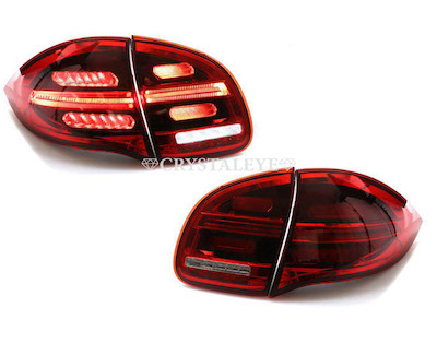 Crystal Eye 958 Cayenne Early Style Fiber LED Tail (Red Clear)
