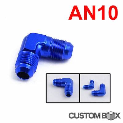 AN10 90 Degree L Fitting Male 3 Way Oil Cooler Fuel Pump Bulkhead Collector Tank