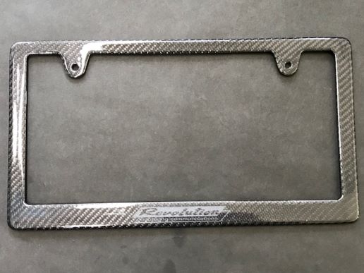Revolution Carbon license frame for front