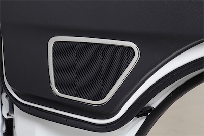 Revier  200 Series Hiace Type 1 to 8 Front Speaker Ring Rim 2P Stainless Steel Mirror Finish