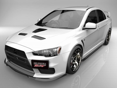 EUROU MITSUBISHI LANCER EVOLUTION X - CZ4A Under Spoiler Type Aero Parts
