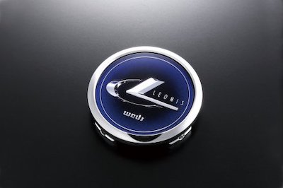 LEONIS center cap [Blue gradation acrylic ornament/plated ring]