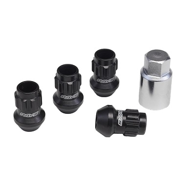RAYS 17HEX L35 RACING LOCK NUT SET MEDIUM TYPE (OPEN END TYPE)