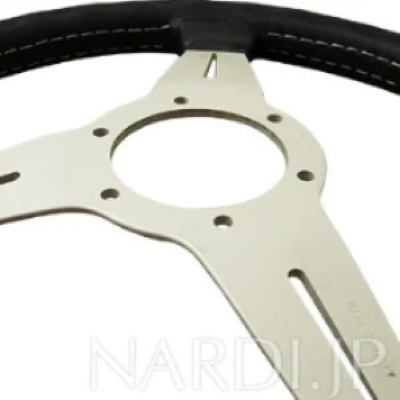 Nardi CLASSIC Black Leather/Silver Spokes (33φ) N111