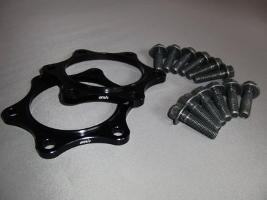 Amis Drive shaft spacer Black alumite finish (with amis logo)