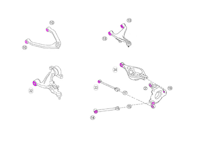 Biot Suspension Pillow Bush Z34 Full Kit