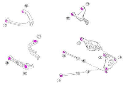 Biot Suspension Pillow Bush Z33 Full Kit