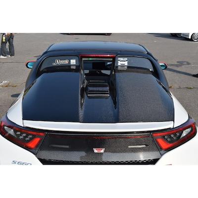 Flatwell Carbon engine hood (urethane cleared) S660