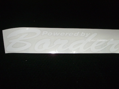 Border Racing Sticker White