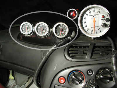 Border Racing TRI-EYE meter panel offset RX-7 FD3S