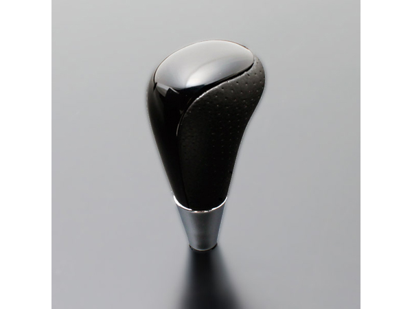 Origin Labo - Hiace 200 Combination Shift Knob Piano Black - Dark Grey Punching Leather