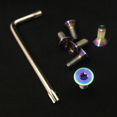 VERTEX STEERING TITANIUM TORX BOLT 6 PICE SET (Head Torx type wrench) Titanium Torx bolt