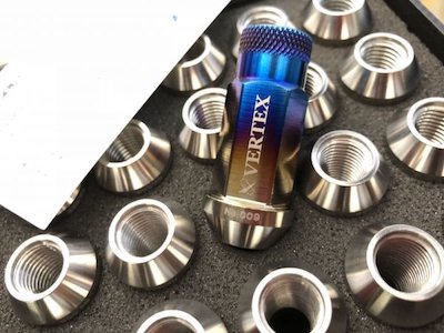 VERTEX 64 TITANIUM WHEEL NUTS  M12 x P1.25