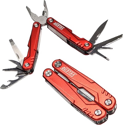 VELENO Multi-Tool Pliers Multifunctional Knife Folding Survival Tool All 13 Functions Safety Lock Outdoor Tool Disaster Prevention Goods Camping Mountaineering with Storage Case Car Tool DIY