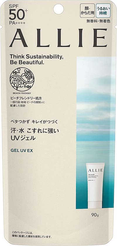 ALLIE Chrono Beauty Gel UV EX SPF 50+/PA+++++, 3.2 oz (90 g), Unscented