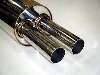 Jenesis Stainless steel double muffler for DR30 Skyline RS Turbo