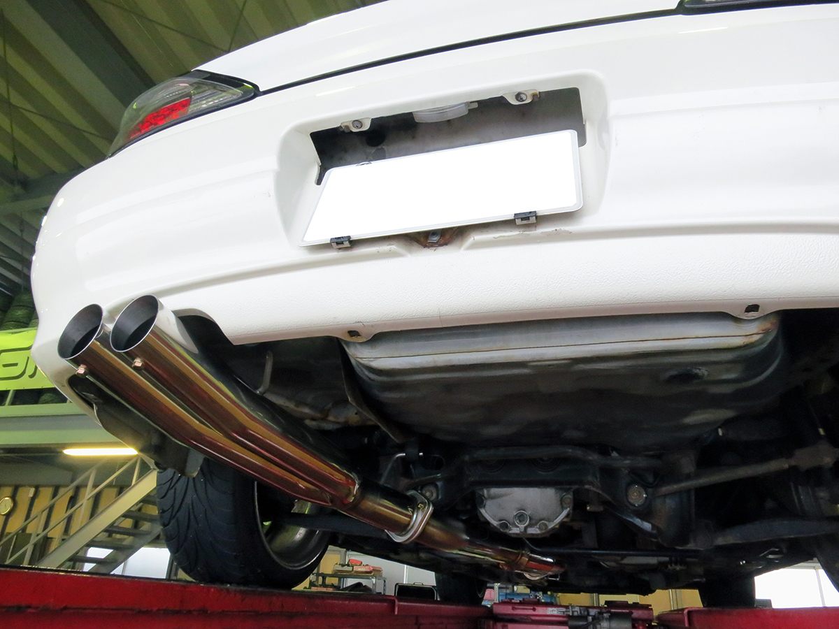 KAZAMA AUTO DIAVOLA デュアル出しサブタイコ付きマフラー　保安基準適合