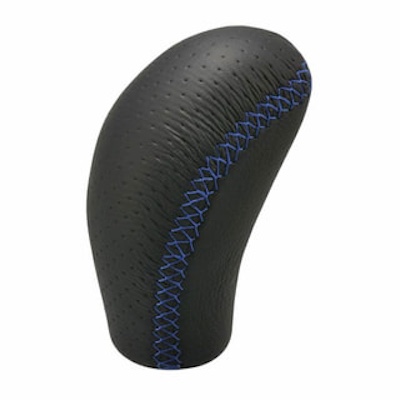 RAZO  SPORT GRIP KNOB LEATHER 400 BLUE STITCH