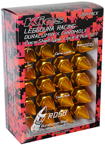 Kics LEGGDURA RACING Shell Type Lock & Nut Set M12 x P1.5 (RD58)