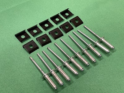 FireSports CLIP SET FOR MOUNTING STAINLESS STEEL SIDE MOLDING (WITH RIVET) For LOTUS