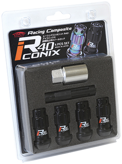 Racing Composite R40 iCONIX Wheel Locks 4pcs Set