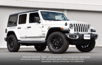 JAOS ADAMAS BL5 17x7.5J+44 5H127 Matte Black