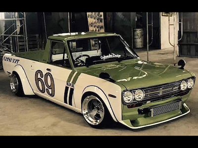 Banzai Sports B120 Series Sunny Truck Full Body Kit with Over Fender (FRP)