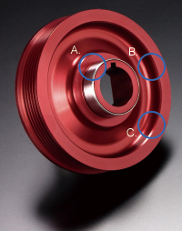 TODA RACING F20C/F22C (AP1/AP2) Light Weight Front Pulley KIT