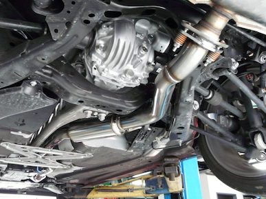 Be Free 5BA-NDERC Roadster 2L RF intermediate pipe straight with stainless steel drum 60Φ center muffler