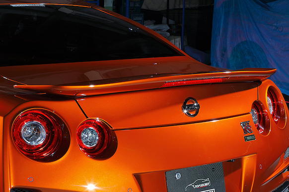 Top Secret R35 GT-R Rear Spoiler Flat Type