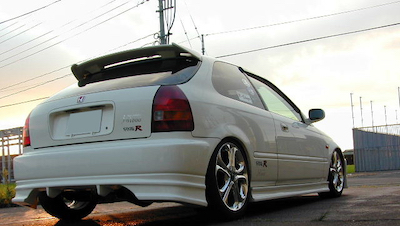 J-Blood EK-9 CIVIC REAR BUMPER SPOILER SOFT FRP (EK3 DOOR) (FRONT/LATE)