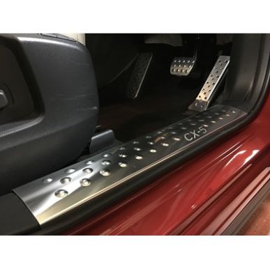 Ducks Garden CX-5 KE Genuine Front Scuff Plate---Aluminum cover RL Set