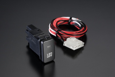 Revier  [Type 02] LED ON/OFF Switch - Hiace (Type 1 to 3) / Land Cruiser Prado (120 series) / Noah / Voxy (80 series) / Harrier (30 series) / Crown (18 series) and others TOYOTA・LEX US car Toyota